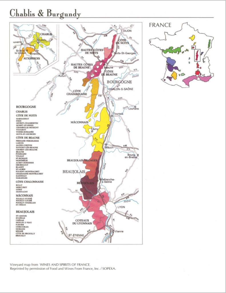 Borgoña mapa