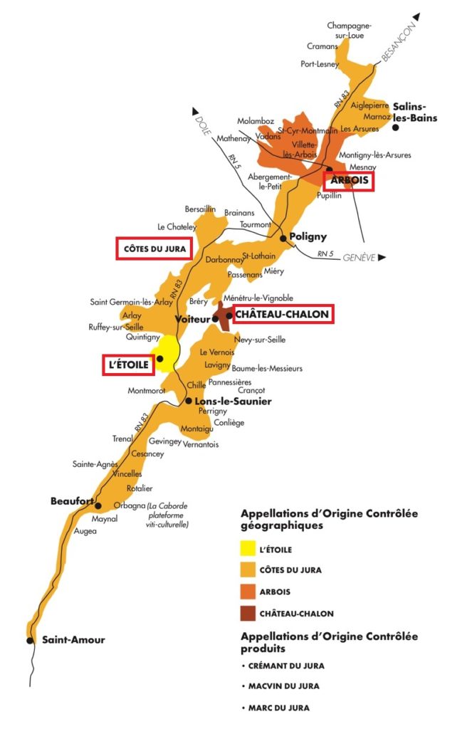 Jura-mapa