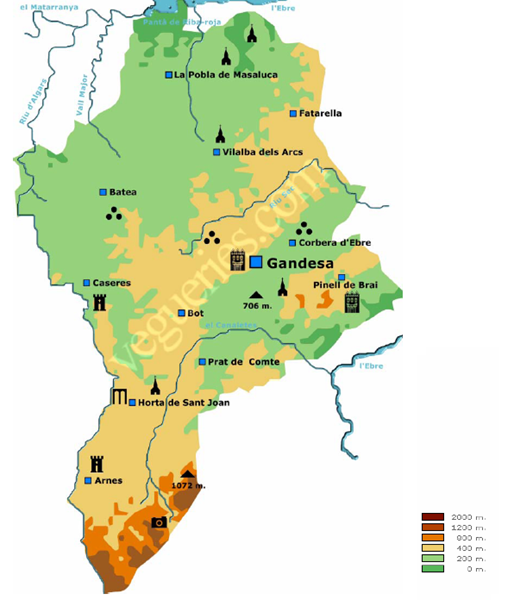 Terra Alta-mapa