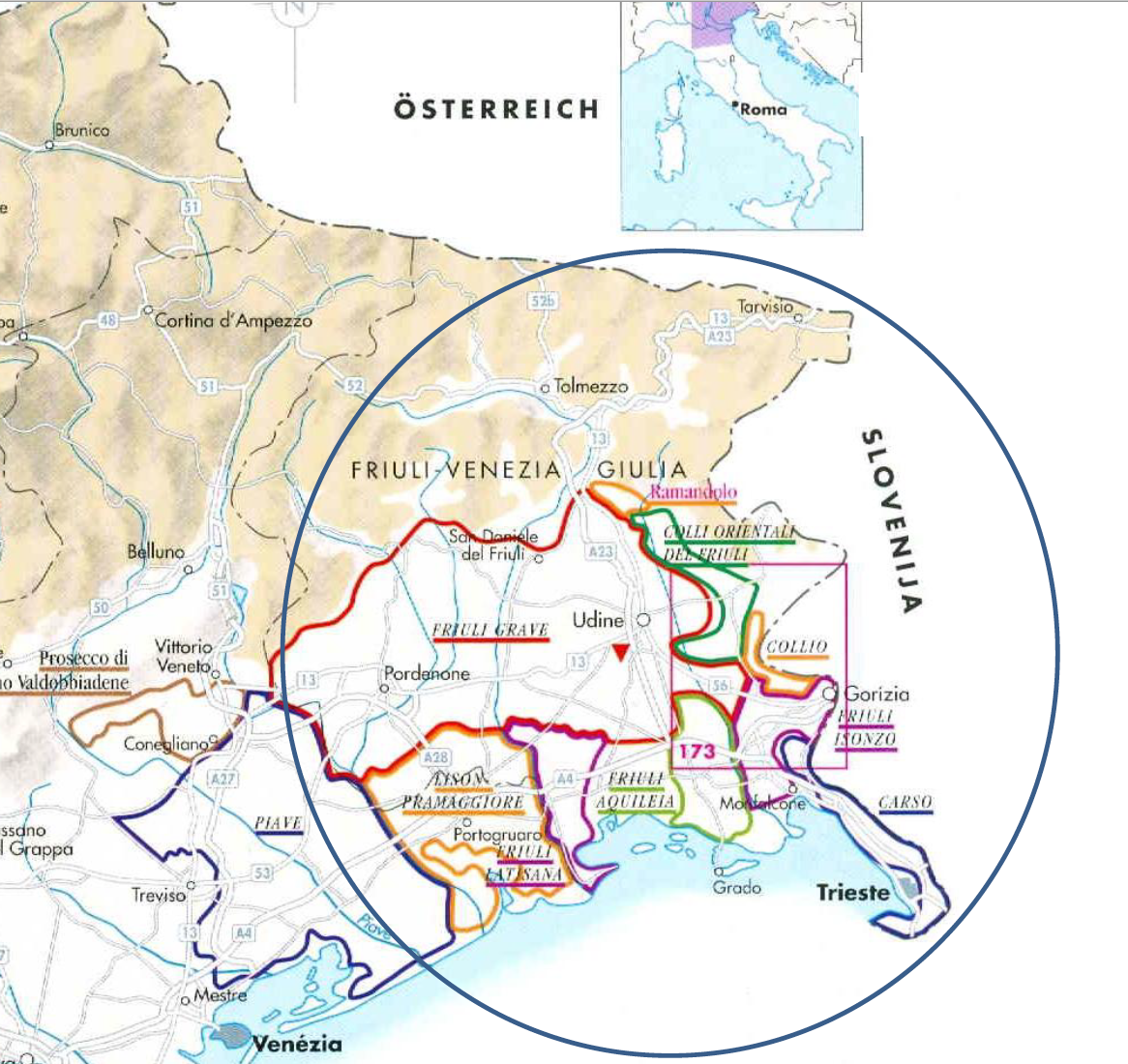 Friuli-Venezia Giulia Mapa