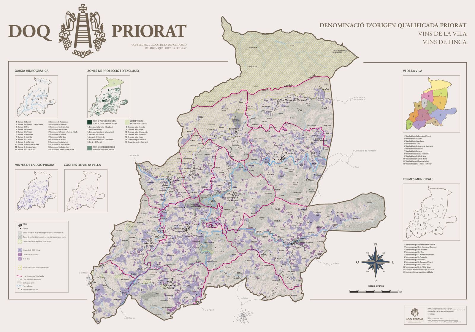 Priorat Mapa