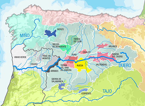 Valle del Duero-mapa