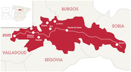 Ribera del Duero Mapa