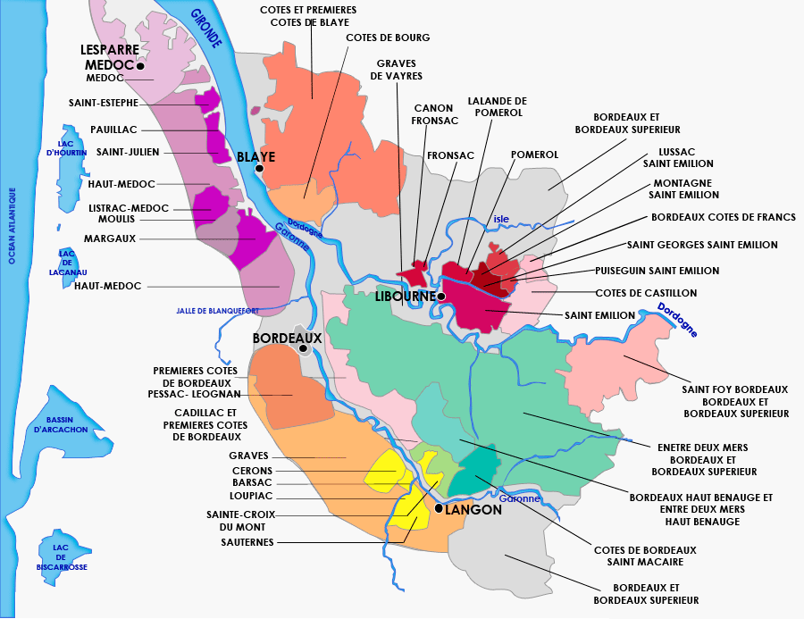 Bordeaux Mapa