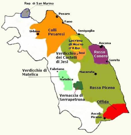 Le Marche mapa